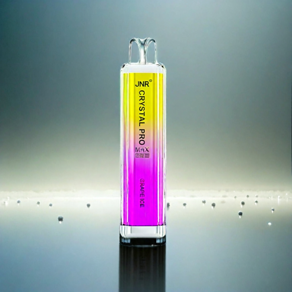 Jnr Crystal Pro Max 5000 Puffs France Grosiste Avec Glace Raisin, 1400mAh, 12 ml e-liquide, 1,0 ohm Bobine de maille