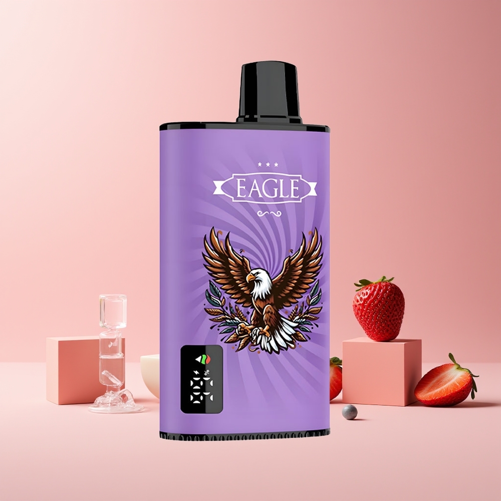 JNR EAGLE Smart 23000 Puffs France grossiste Disposable Vape - Écran Digital, Bobine Mesh 1.0ohm, Airflow Réglable, Glace à la Fraise