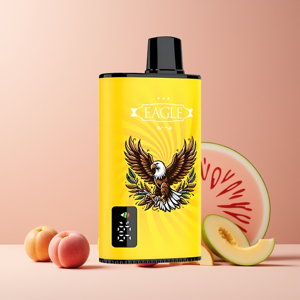 JNR EAGLE Smart 23000 Puffs France grossiste Disposable Vape - Écran Digital, Bobine Mesh 1.0ohm, Airflow Réglable, Pêche Mangue Pastèque