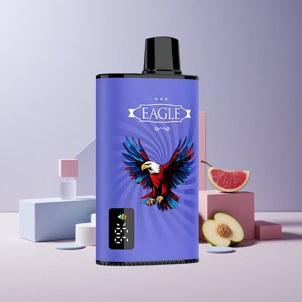 JNR EAGLE Smart 23000 Puffs France grossiste avec écran digital, bobine Mesh 1.0ohm et airflow réglable - Bleu Framboise Cerise