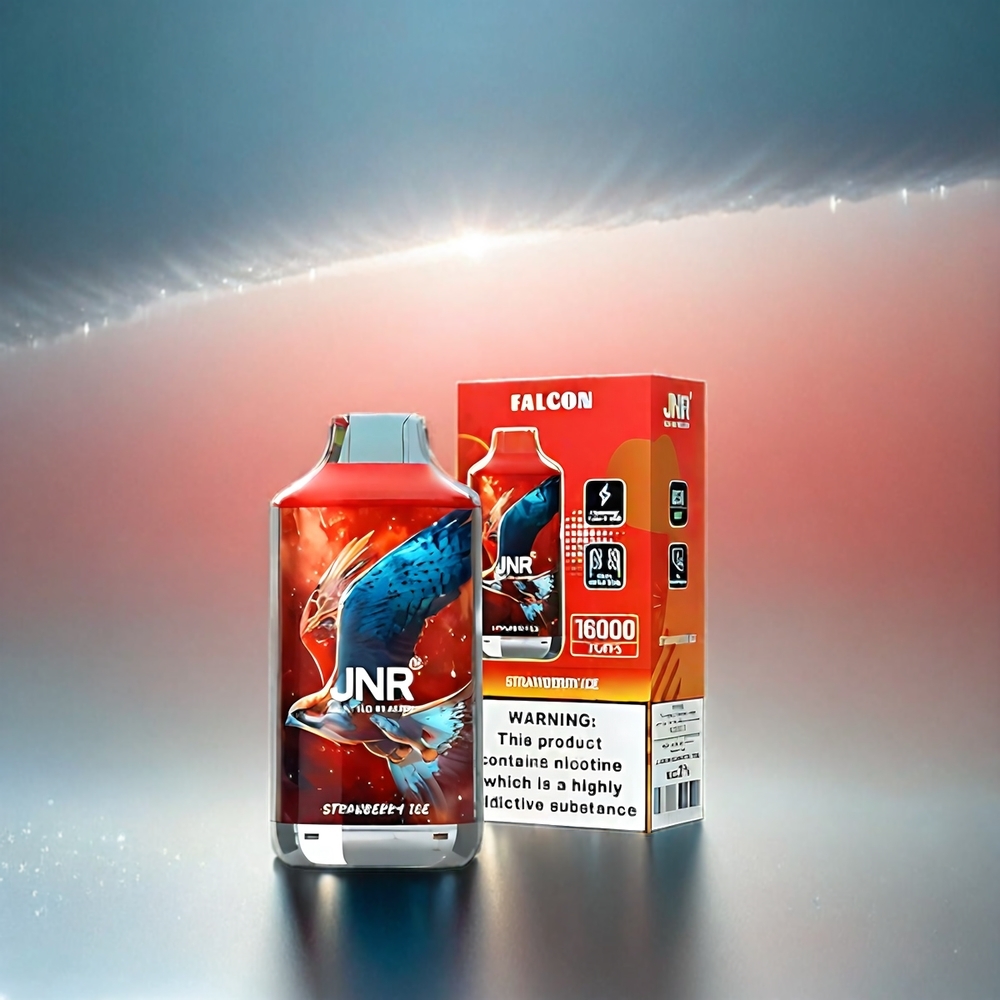 Jnr Falcon 16000 Puffs France Grosiste Avec Batterie 850 Mah et e-liquide 22 ml Flow Glacée