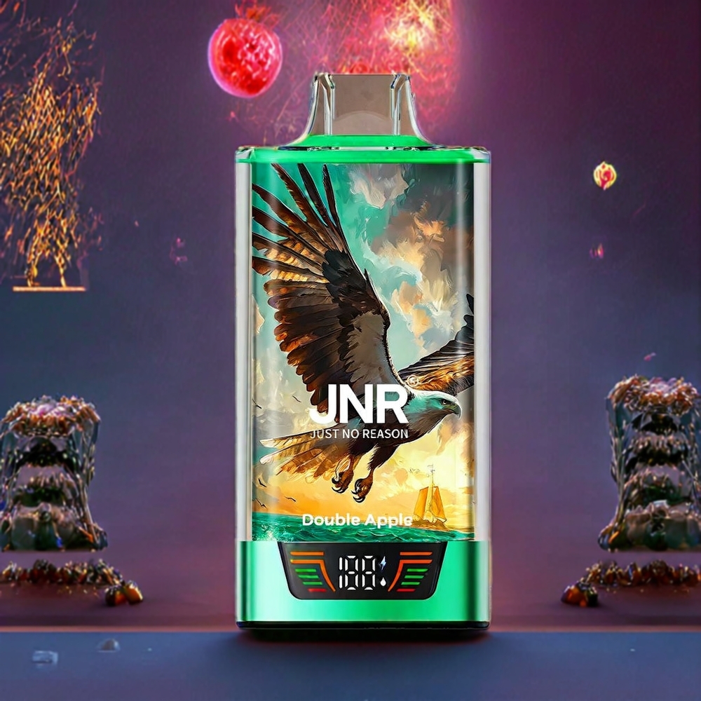 JNR Falcon Pro 28000 Double Pomme - France Grossiste - 30ml E-liquide, ﾨﾦcran Intelligent, Double Mesh Coil, Batterie 950 mAh, Port Type-C