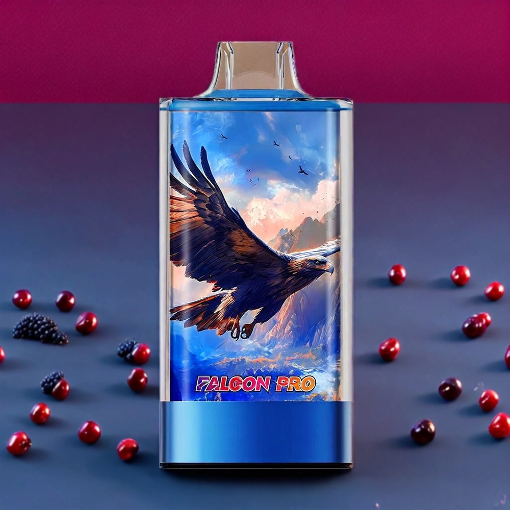 JNR Falcon Pro 28000 France Grossiste - ﾨﾦcran Intelligent, Double Mesh, 950 mAh, Type-C, Myrtille Framboise Cerise
