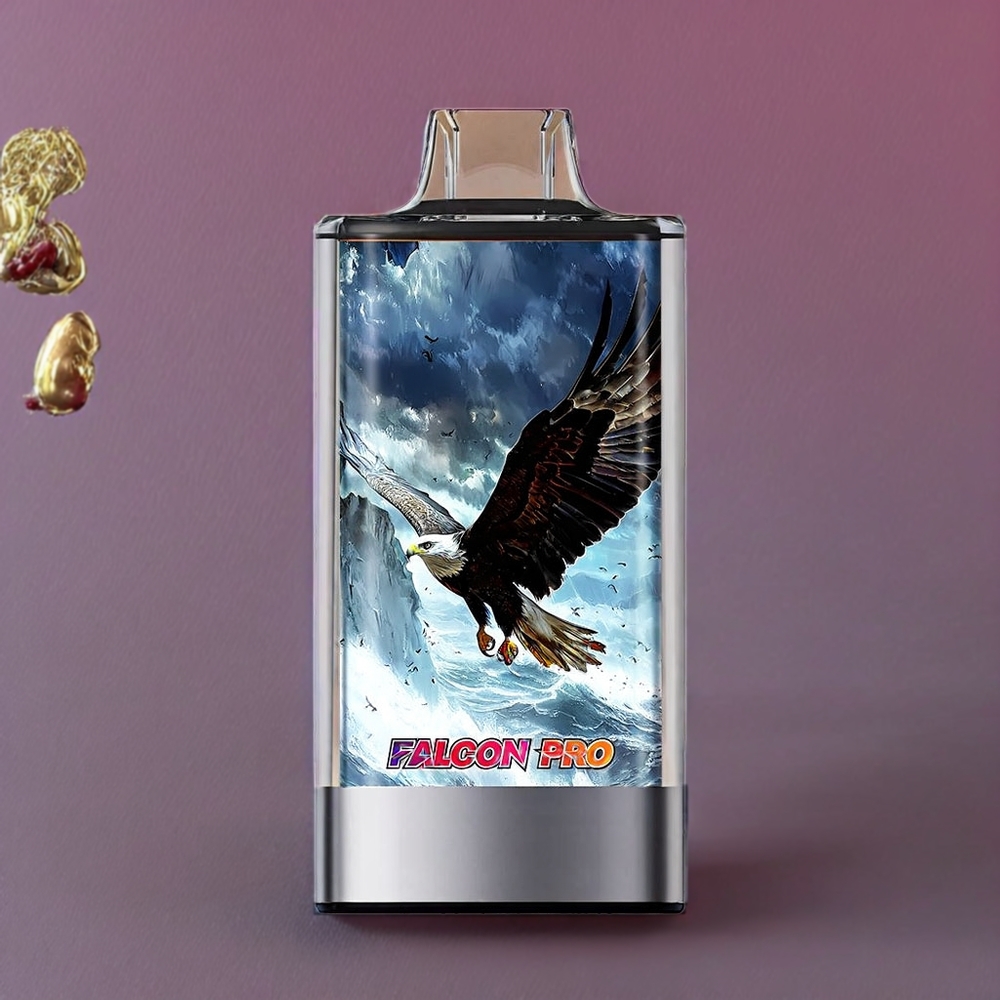 JNR Falcon Pro 28000 France grossiste - 28000 Puffs, 30ml E-liquide, ﾨﾦcran Intelligent, Double Mesh Coil, Batterie 950 mAh, Port Type-C, Fraise Banane