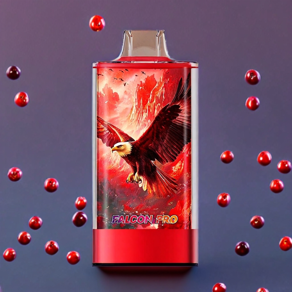JNR Falcon Pro 28000 Puffs Cerise Baie France Grossiste - 30ml ﾨﾦ-liquide, ﾨﾦcran Intelligent, Double Mesh Coil, Batterie 950 mAh, Port Type-C