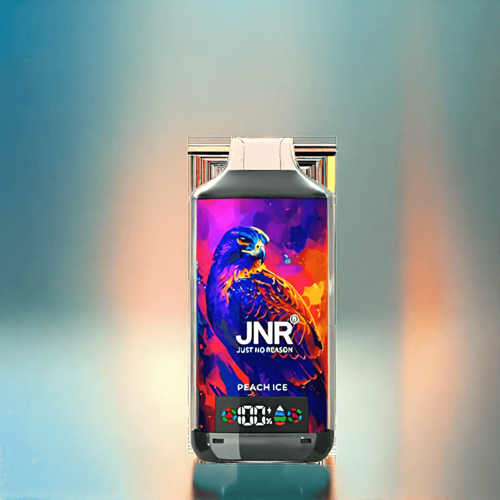 Jnr Falcon X 18000 Puffs France Grosiste AVEC 24ml de capacité et double bobine en mailles, Saveur Pêche Glacée