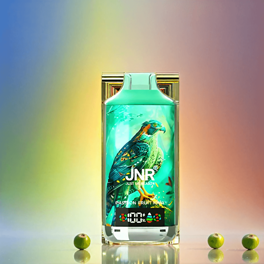 Jnr Falcon X 18000 Puffs France Grosiste - Passion Fruit Kiwi (Passion Fruit Kiwi), 750mAh, 24ml, bobine à double filet et double noyau, affichage numérique, charge Rapide Type-C
