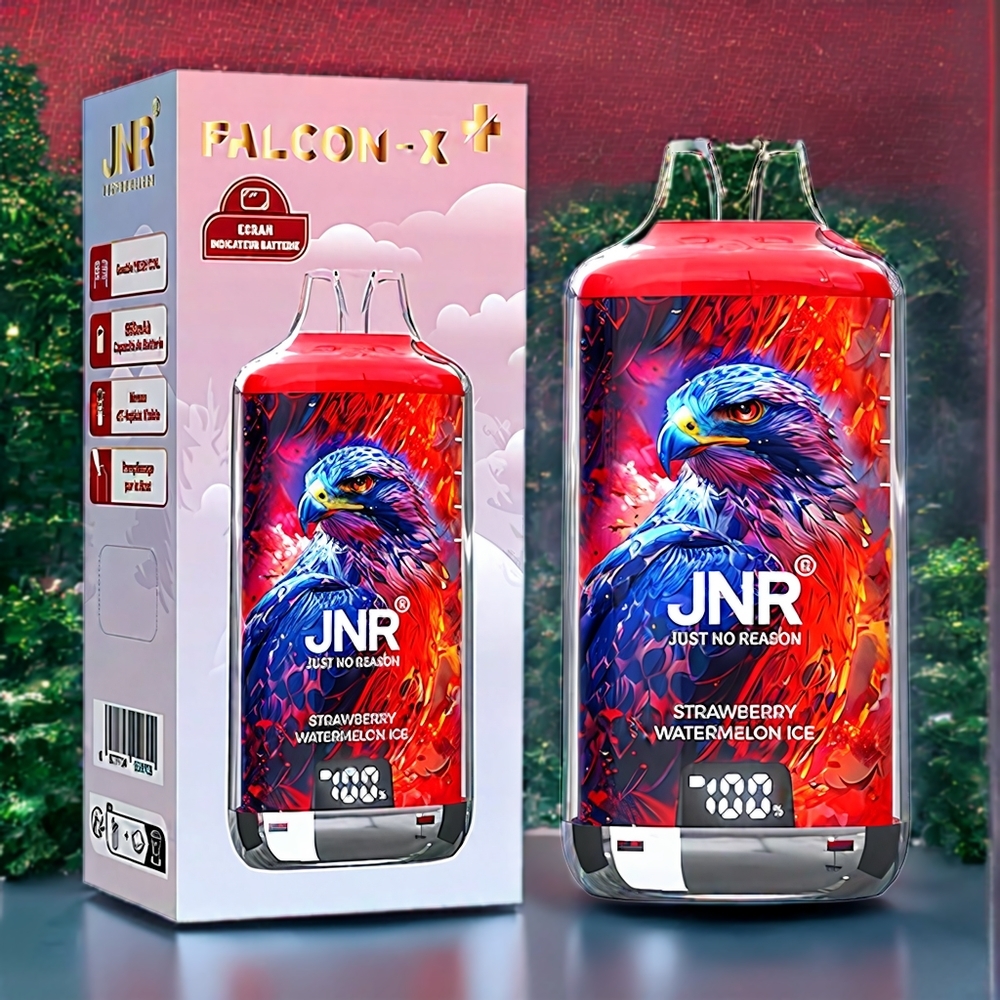 JNR Falcon X? 28000 France grossiste ﾨC Niveau de E-Liquide Visible, Rechargeable par le Dessus, 1.2ﾦﾸ Double Mesh Coil Prﾨﾦ-primﾨﾦ, Fraise Pastﾨﾨque Glacﾨﾦe
