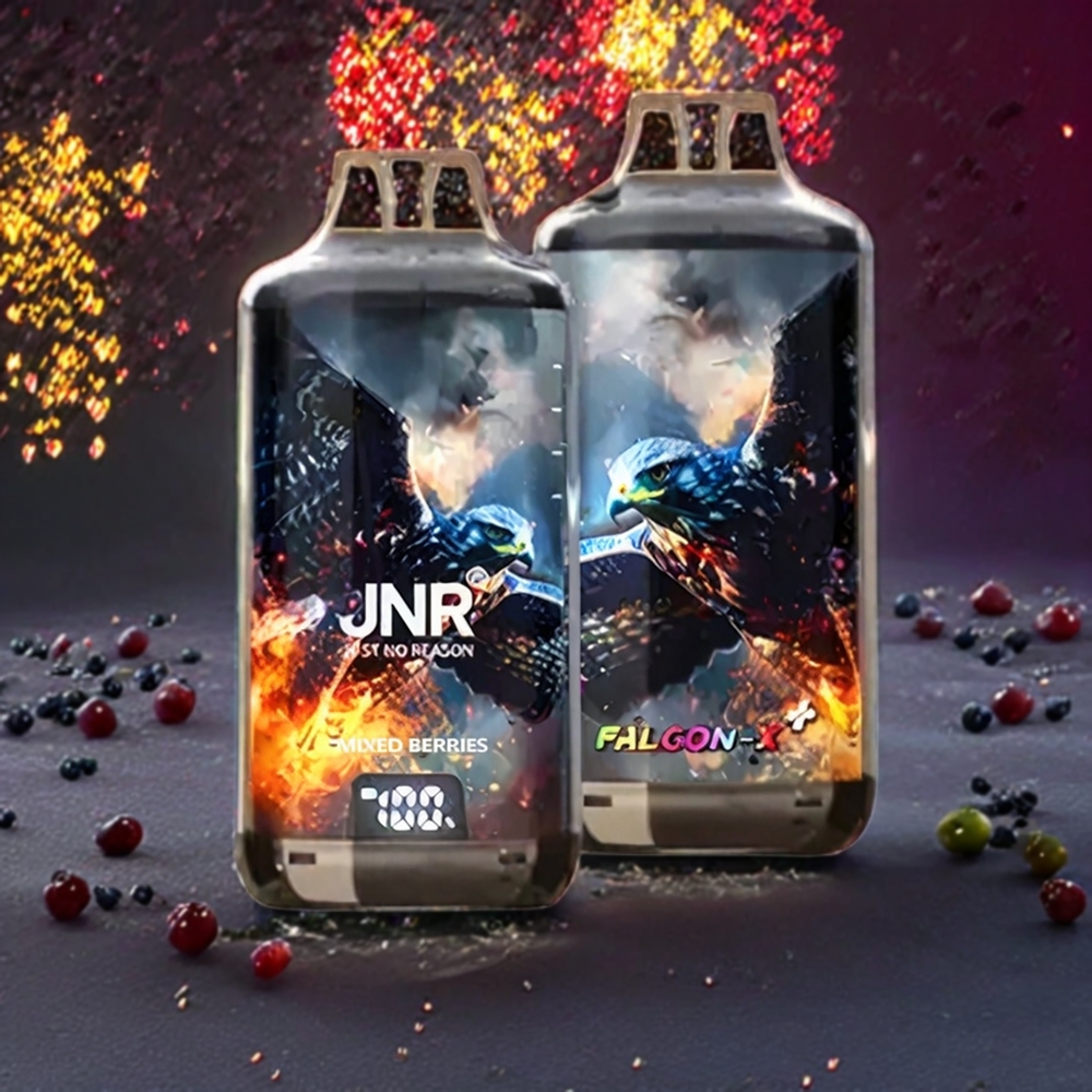 JNR Falcon X? 28000 France grossiste - Niveaux de E-Liquide Visibles, Rechargeable, 2 10ml Baies Mixtes, 1.2ﾦﾸ Double Mesh