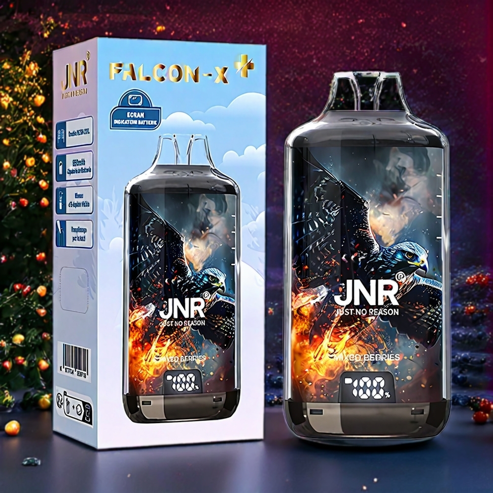 JNR Falcon X? 28000 France grossiste - Niveaux de E-Liquide Visibles, Rechargeable, 2 10ml Baies Mixtes, 1.2ﾦﾸ Double Mesh