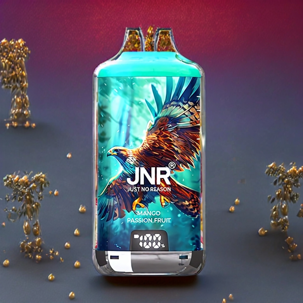 JNR Falcon X? 28000 Puffs Mangue Fruit de la Passion - France grossiste - Niveau de E-Liquide Visible, Rechargeable, ﾨﾦcran Indicateur de Batterie, 950mAh