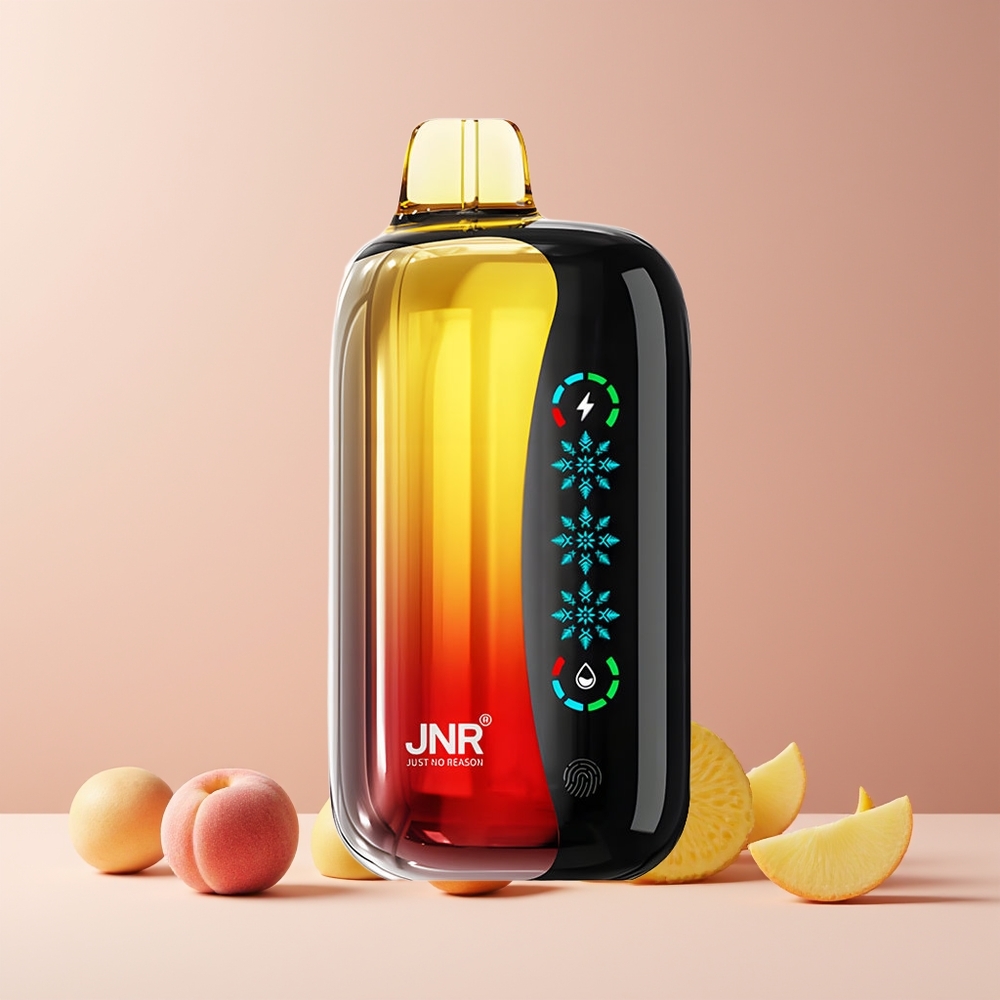 JNR Flex Ice 21000 Puffs France Grossiste - Glace Réglable, Écran Tactile, 26ml E-liquide, Pêche Mangue Ananas