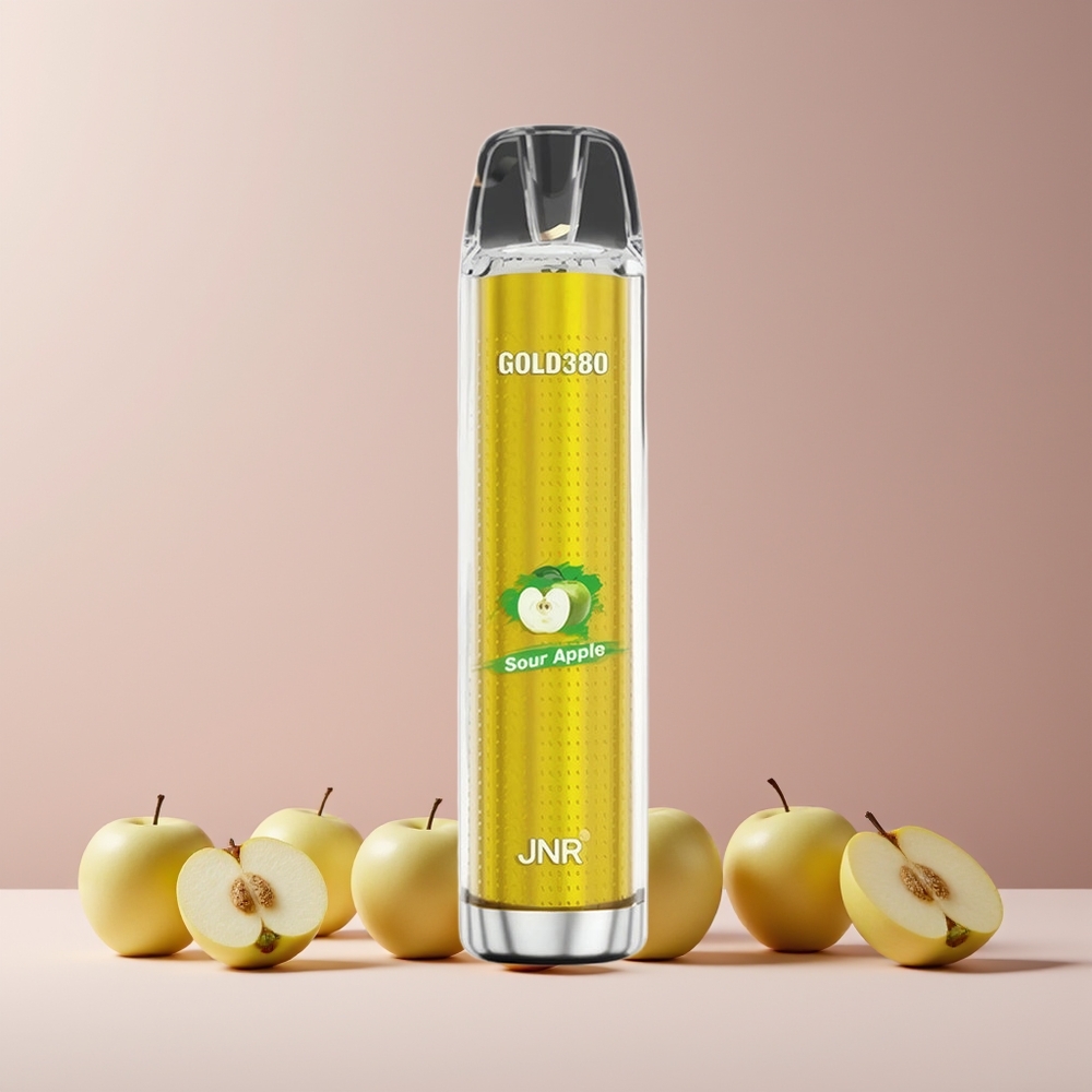 JNR Glod380 6000 Puffs Disposable Vape France Grossiste - 1500mAh, 13ml, Coil 1.0ohm, Pomme Acidulée
