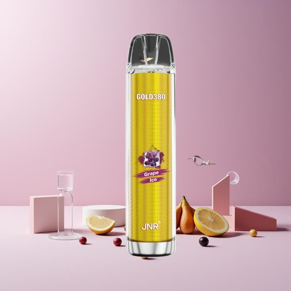 JNR Glod380 6000 Puffs France Grossiste - Dispositif de Vape Jetable avec 1500mAh, 13ml de E-Liquide et Coil Mesh 1.0ohm - Glace à la Raisin