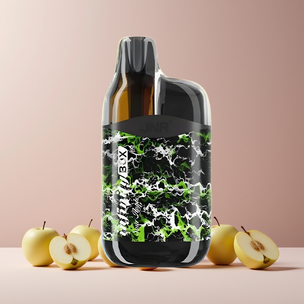 JNR Infinity Box 10700 Puffs France grossiste - E-liquide 15ml, Batterie 2200mAh, Pomme Acidulée