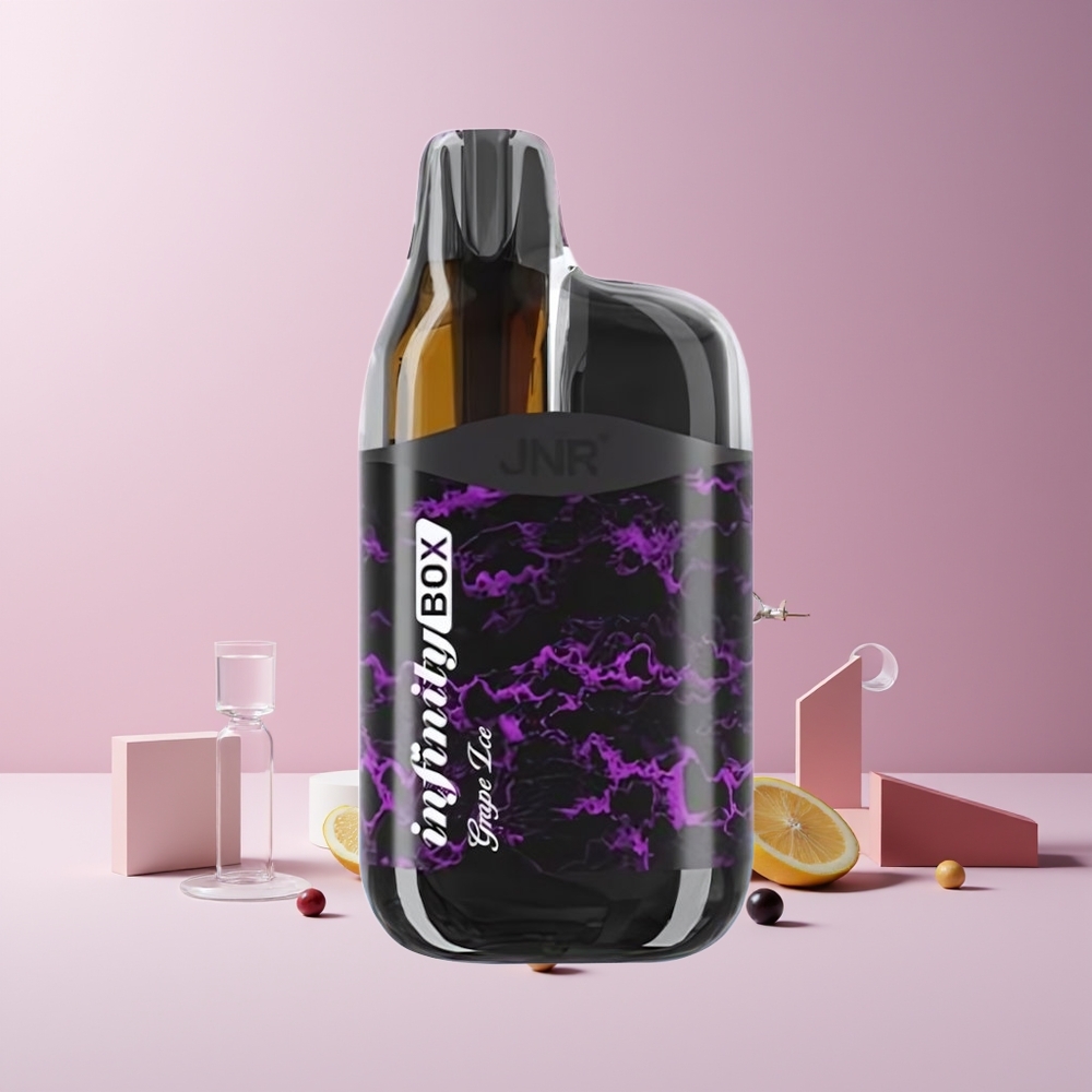 JNR Infinity Box 10700 Puffs France grossiste - Vape Jetable 2200mAh 15ml Glace Raisin