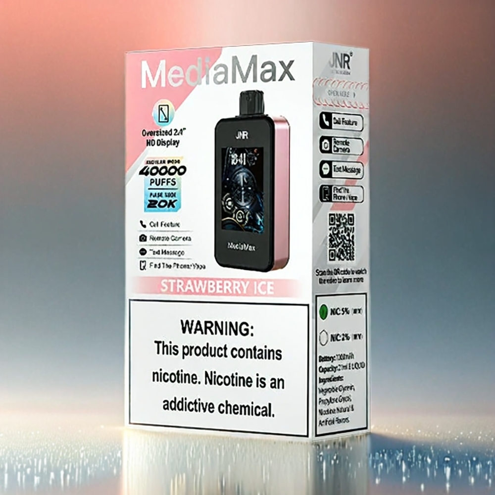 JNR MediaMax 40000 Bouffés France Grosiste - Mode Régulier: 40000 Bouffés, batterie 1000mAh, Glace Fift