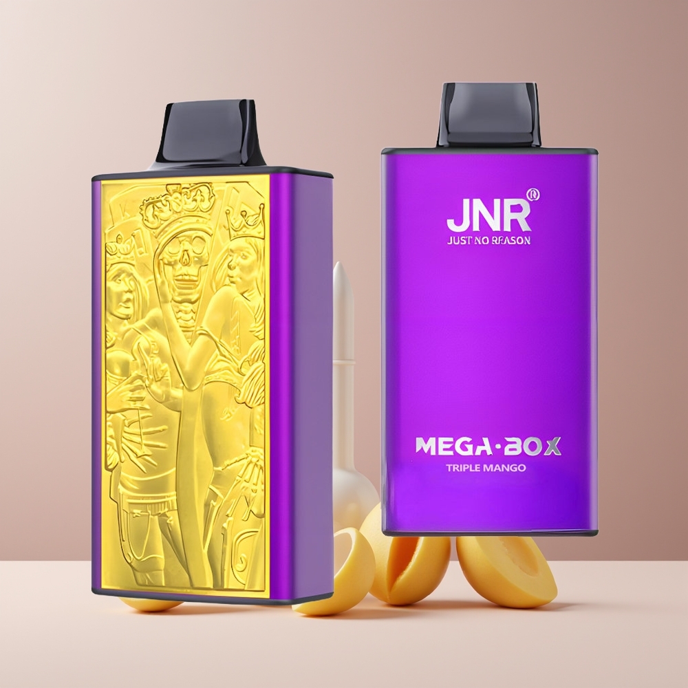 JNR Mega Box 25000 Puffs France Grossiste - Triple Mangue, 30ml, Double Mesh, Charge Rapide Type-C