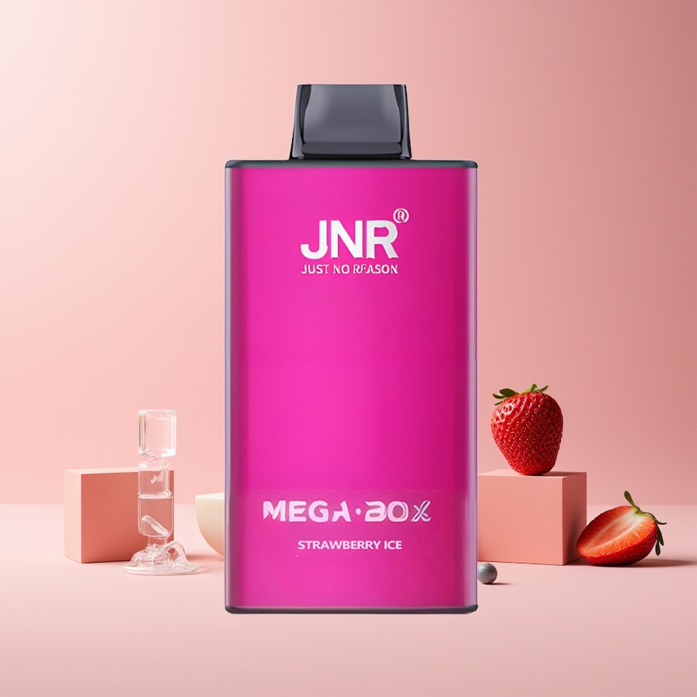 JNR Mega Box 25000 Puffs France grossiste - 30ml E-liquide, Batterie 850mAh, Fraise Glacée