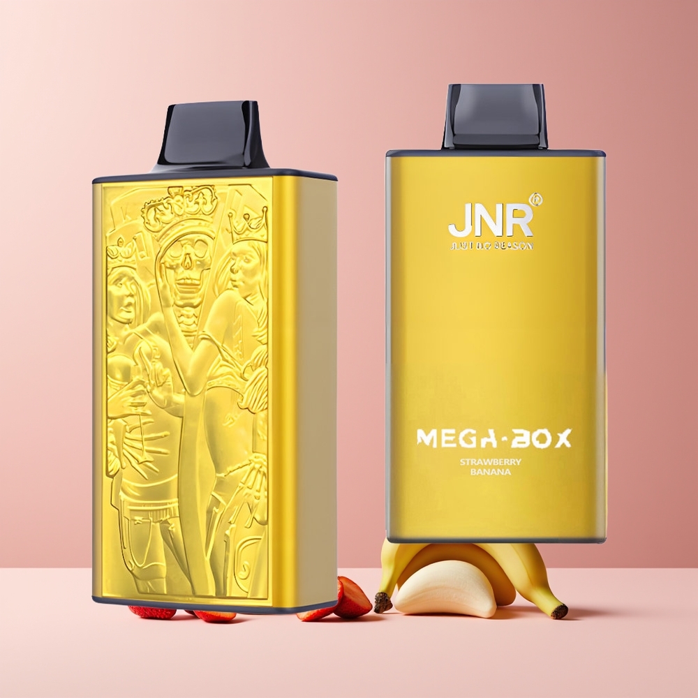 JNR Mega Box France grossiste 25000 Puffs Disposable Vape 30ml 850mAh Type-C Fraise Banane