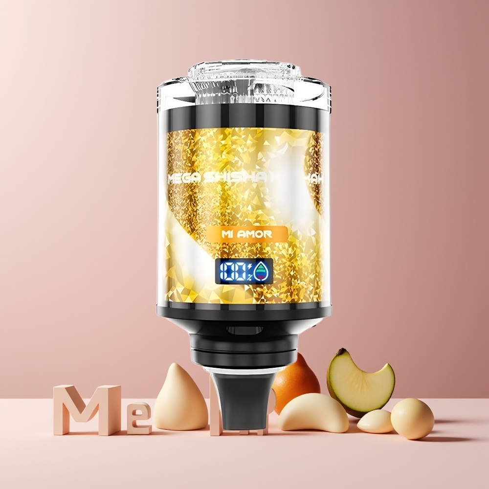 JNR Mega Shisha Hookah 100K France Grossiste - Compatibilité Bureau, 60ml, 2200mAh, Écran Intelligent, Type-C, "Mi Amor"
