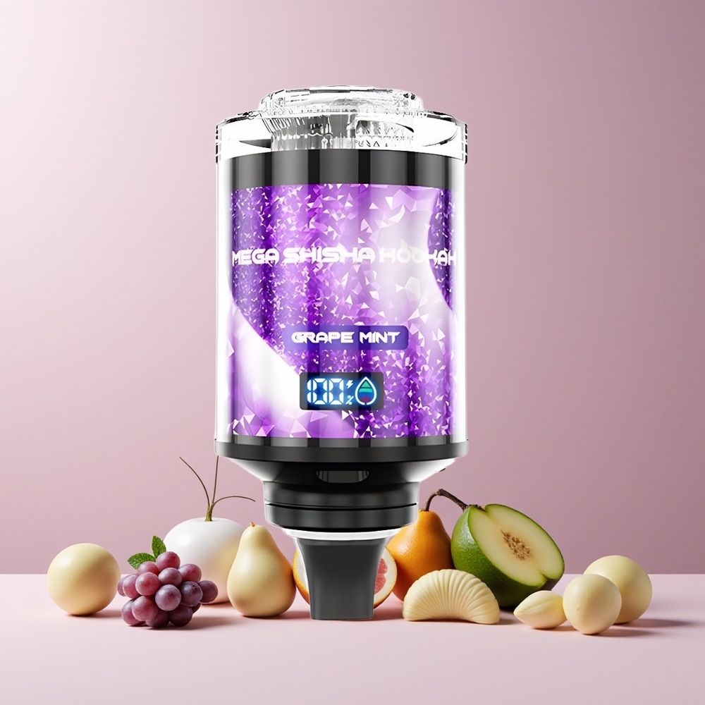 JNR Mega Shisha Hookah France Grossiste Compatibilité Bureau 100K Puffs 60ml 2200mAh Raisin Menthe