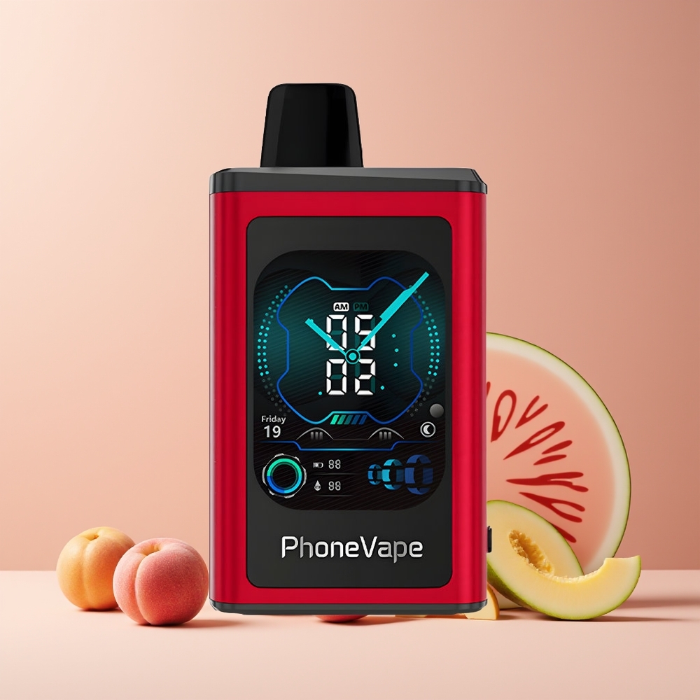 JNR PhoneVape 30000 bouffées France grossiste – Rechargeable Type-C, Mode Turbo, Contrôle par App, Pêche Mangue Pastèque