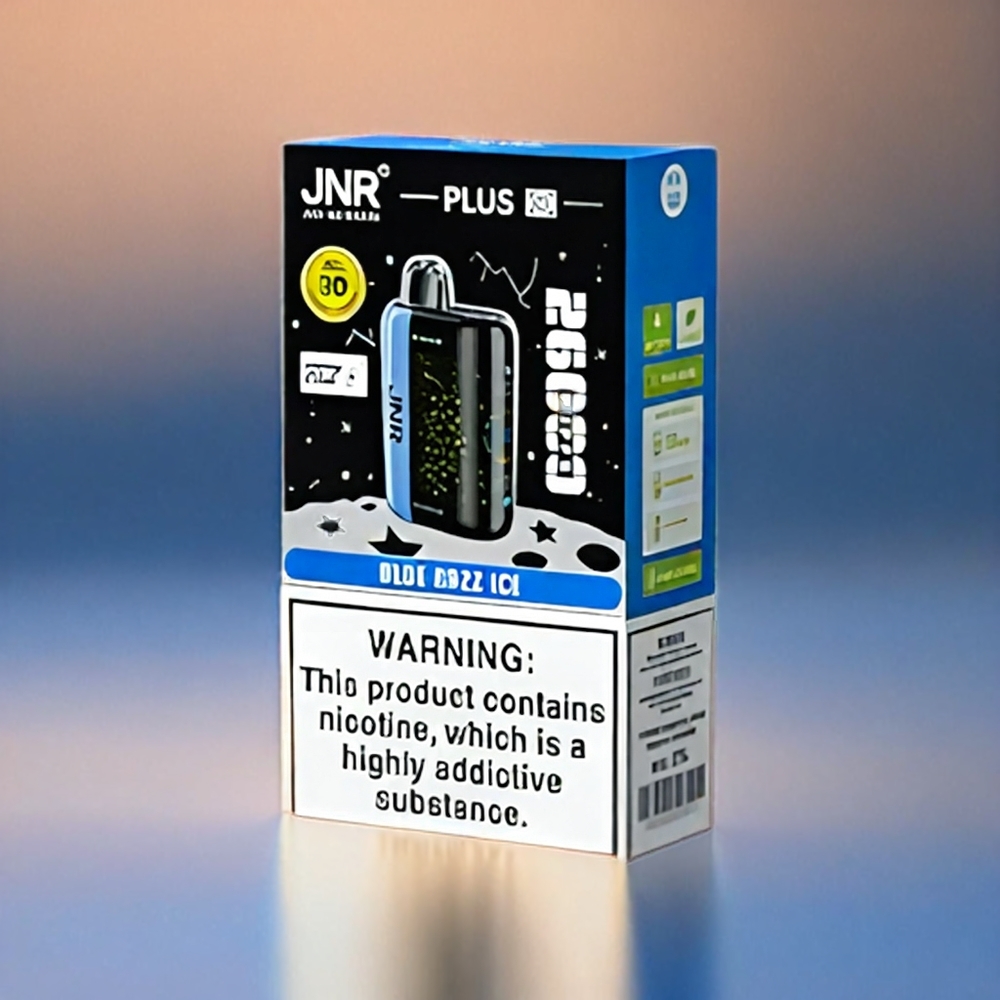 JNR Plus-X 26000 Puffs France Grosiste Avec Double Mesh Coil, Charge Rapide Type-C et Écran 3D Courbe - Bleu Framboise Glacée