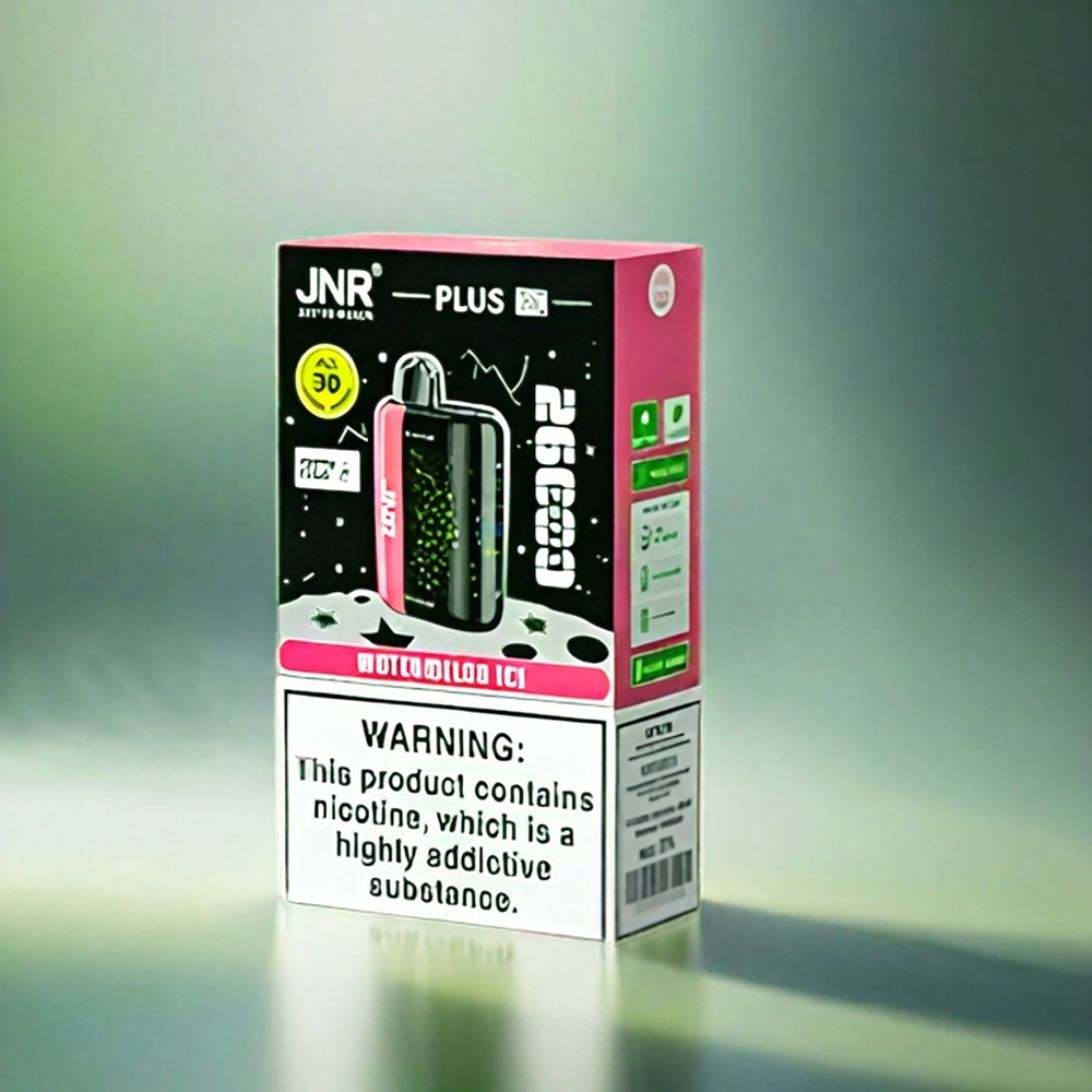 JNR plus-X 26000 Puffs France Grosiste Avec Écran 3d Courbe, batterie 850 Mah et Gobût Watermelon Ice (Glace Pastèque)