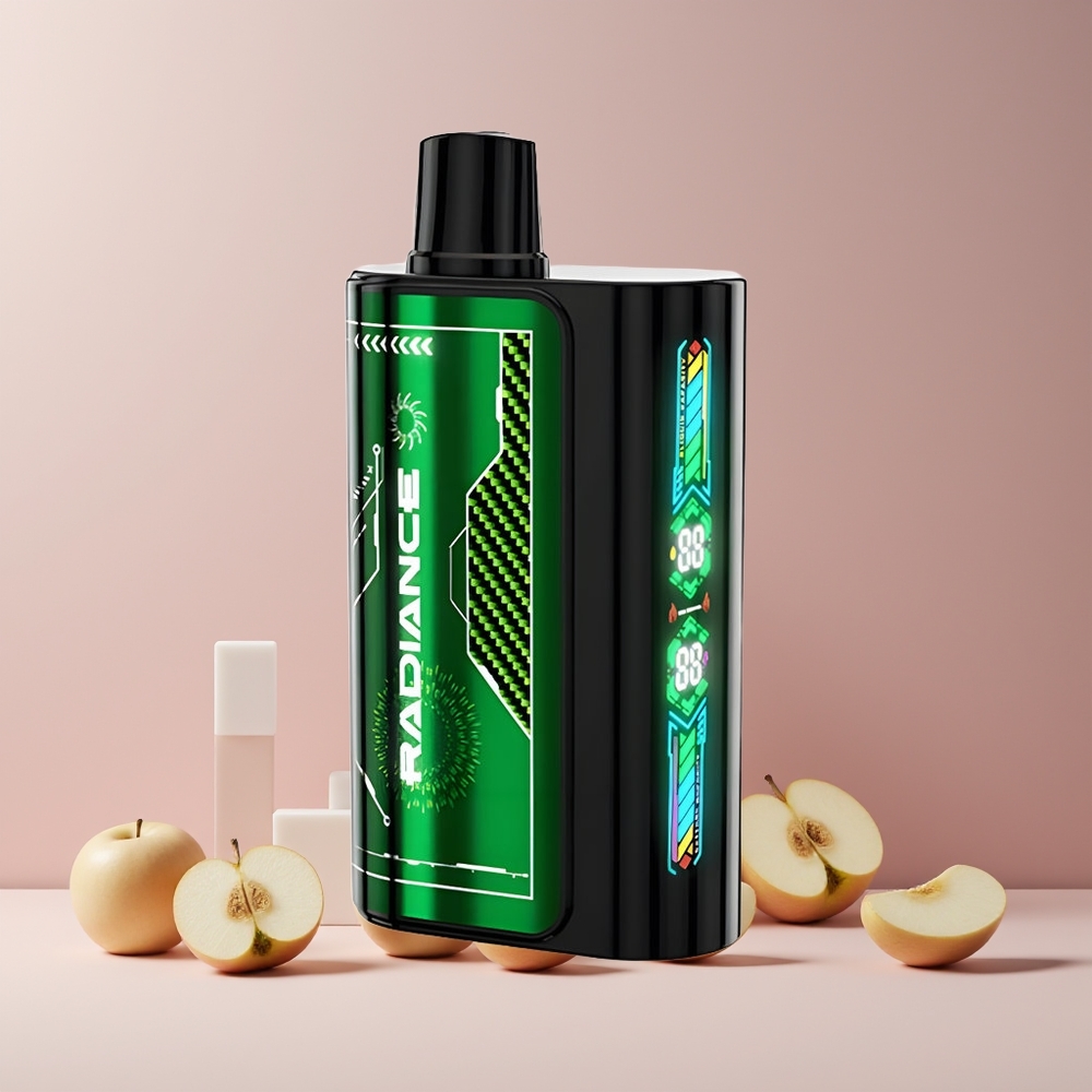 JNR Radiance 31000 Puffs France Grossiste Disposable Vape Double Pomme avec Écran Animation Intelligente et Batterie Rechargeable 950 mAh