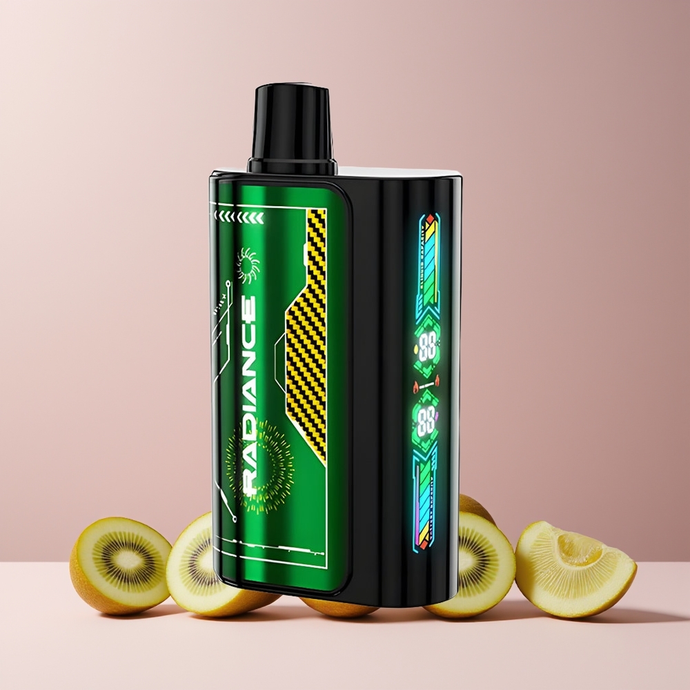 JNR Radiance 31000 Puffs France Grossiste Disposable Vape Fruit de la Passion Kiwi avec Écran Animé Intelligent et Batterie Rechargeable 950 mAh