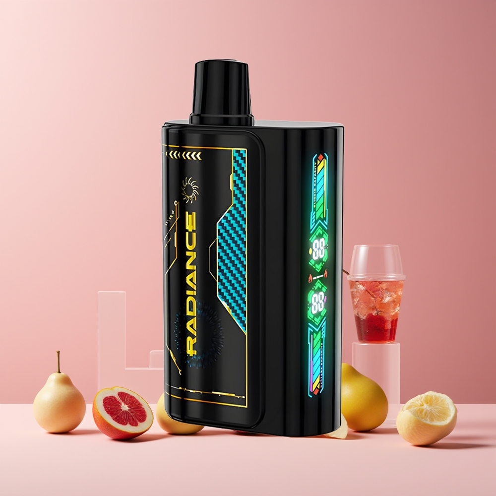 JNR Radiance 31000 Puffs France Grossiste - Écran Animé Intelligent, Double Mesh, 28ml E-liquide, Cerise Cola Pétillante