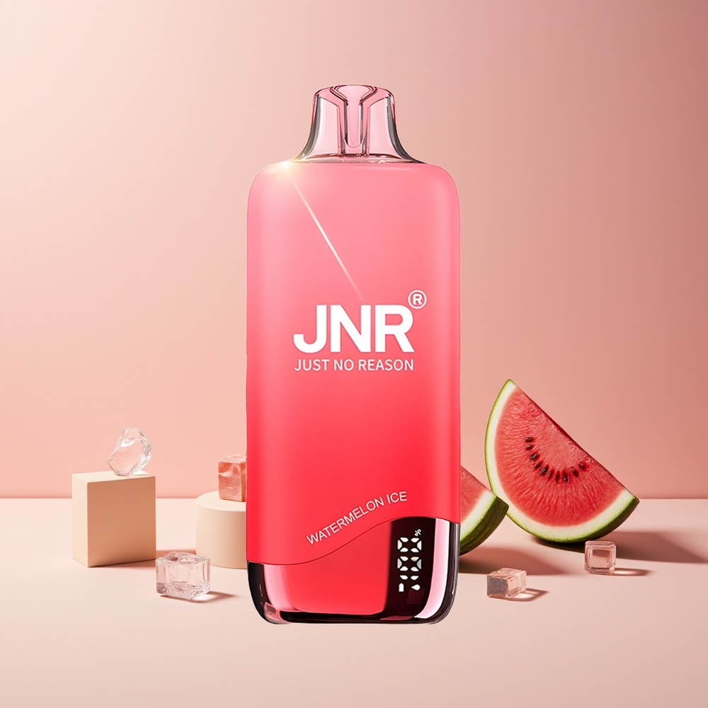 JNR Rainbow 10500 Puffs France Grossiste Disposable Vape - Pastèque Glacée avec Batterie 600mAh et Résistance Mesh 0.8ohm