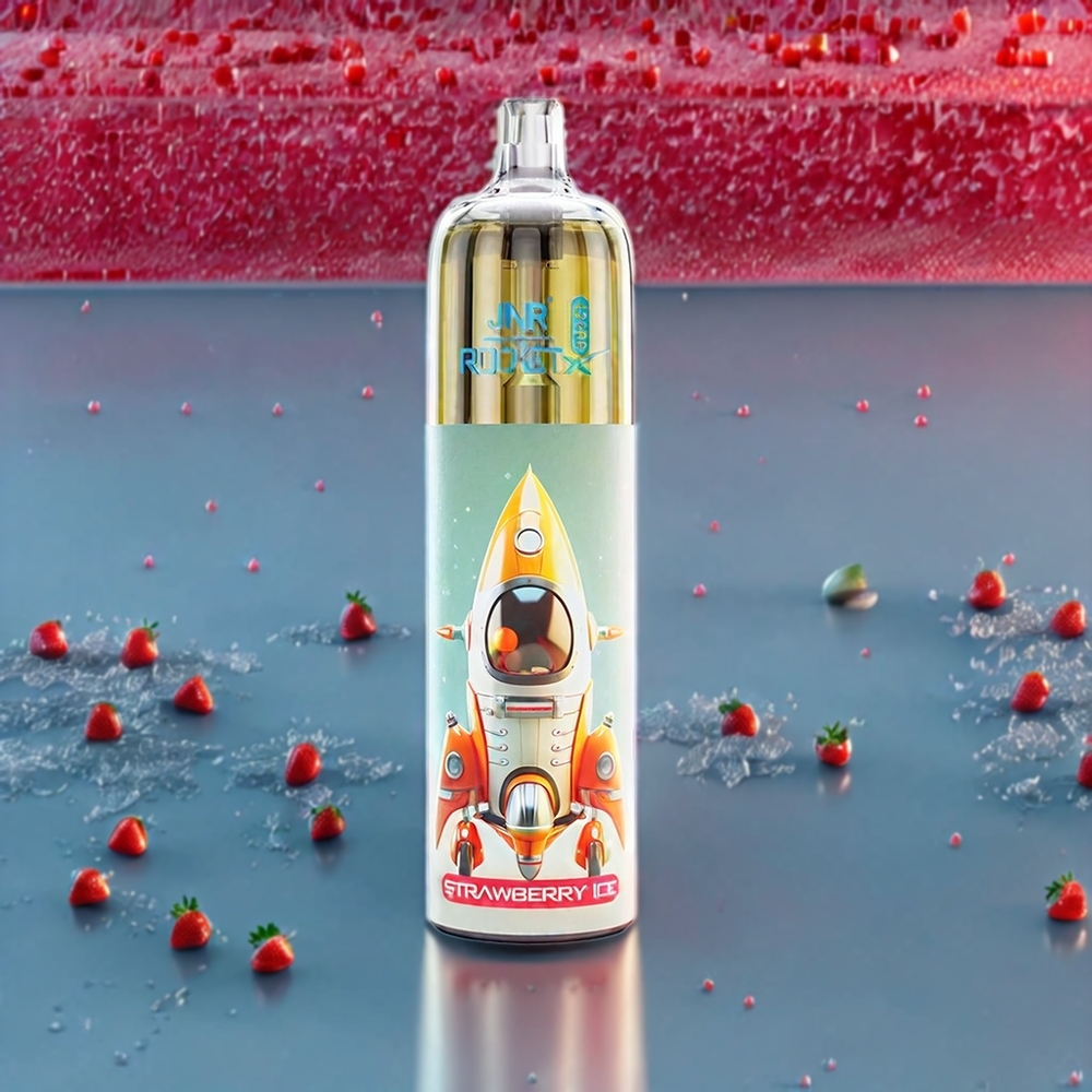 JNR Rocket X 12400 Puffs Fraise Glacﾨﾦe ﾨC Compact, LED RGB, Recharge Type-C, France grossiste