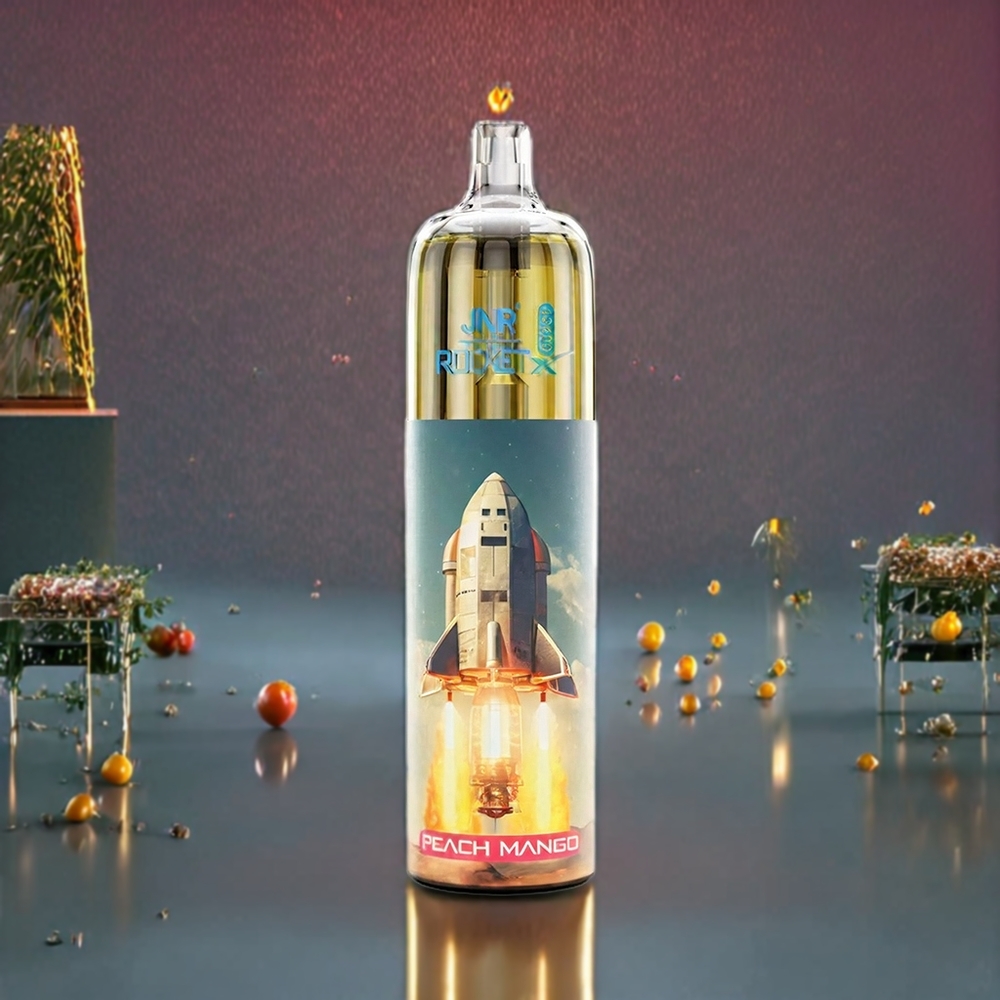 JNR Rocket X 12400 Puffs Pﾨﾺche Mangue - Compact, Rechargeable Type-C, 22ml, France grossiste