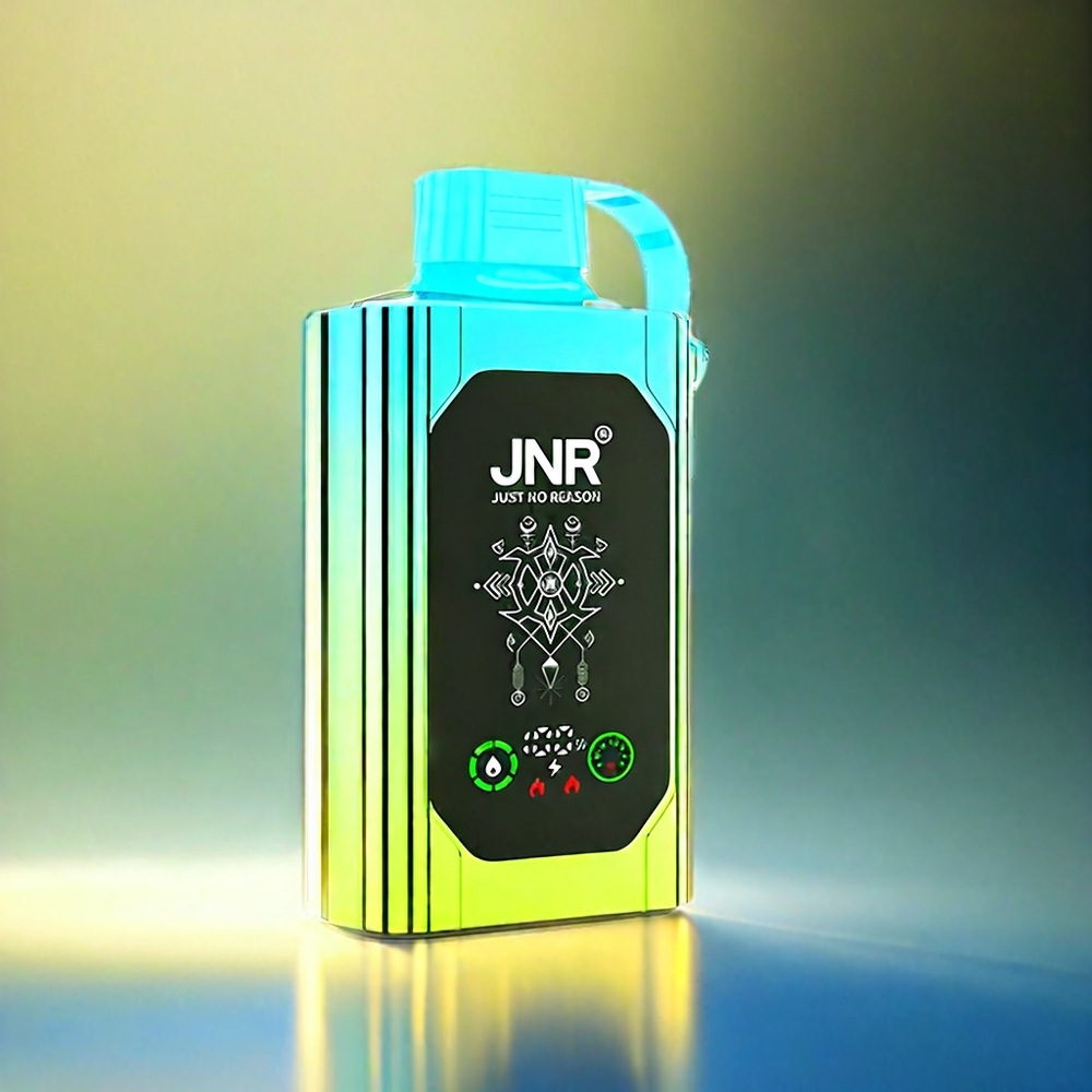 Jnr Shisha Box 20500 Puffs France Grosiste Avec Ecran HD, 25 ml, double bobine à mailles et type C, Menthe Bleuet
