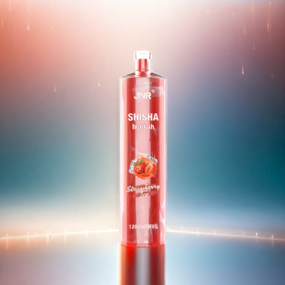 Jnr Shisha Hookah 12000 Puffs France Grosiste - 750mAh, 24ml, 0,6 ohm, Flodes glacée (glace aux fraises)