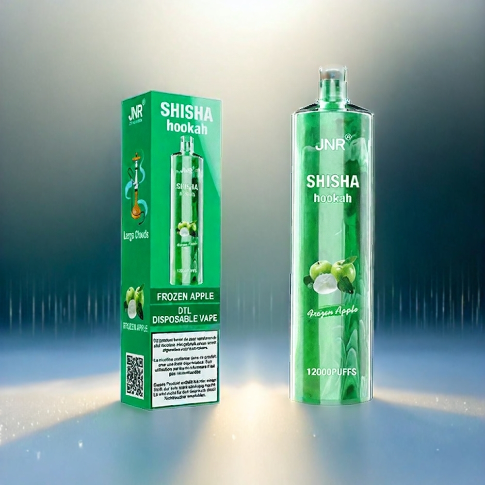 Jnr Shisha Hookah 12000 Puffs France Grosiste Batterie 750mAh Type-C Pompe Gelée Apple (pomme gelée)