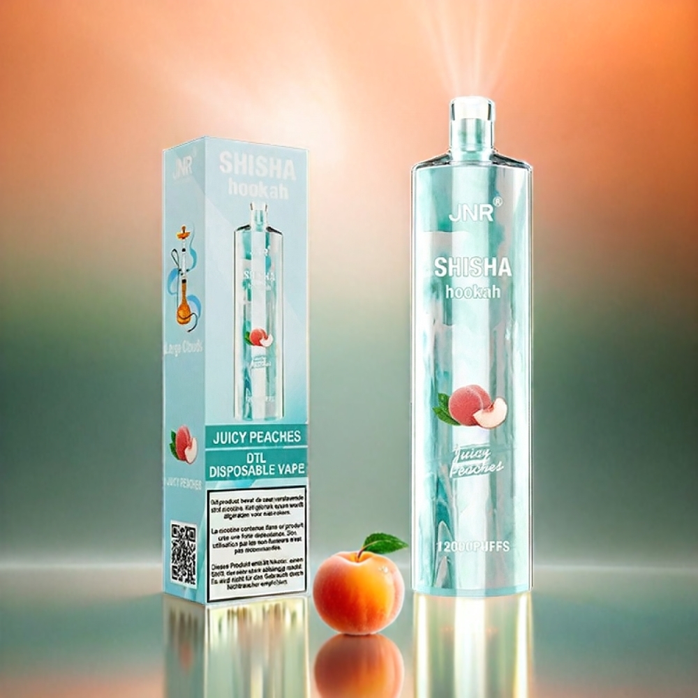 Jnr Shisha Hookah 12000 Puffs France Grosiste - Juicy Peaches (24 ml, 0,6 ohm, type-C)