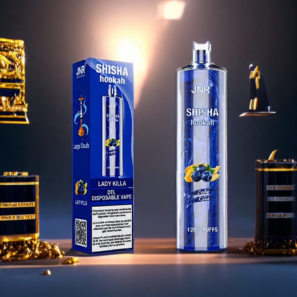 Jnr Shisha Hookah 12000 Puffs Vape Lady Killa France Grosiste - 24 ml, 750mAh, Type-C, 0,6 ohm Mesh Coil