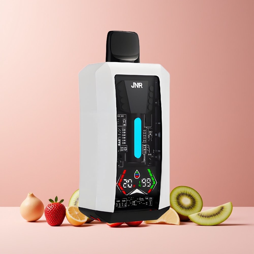 JNR Tank Pro 33000 Puffs France Grossiste – 28ml, Double Mesh, Affichage Numérique, 15W/20W, Type-C, 2 % Nicotine, Fraise Kiwi