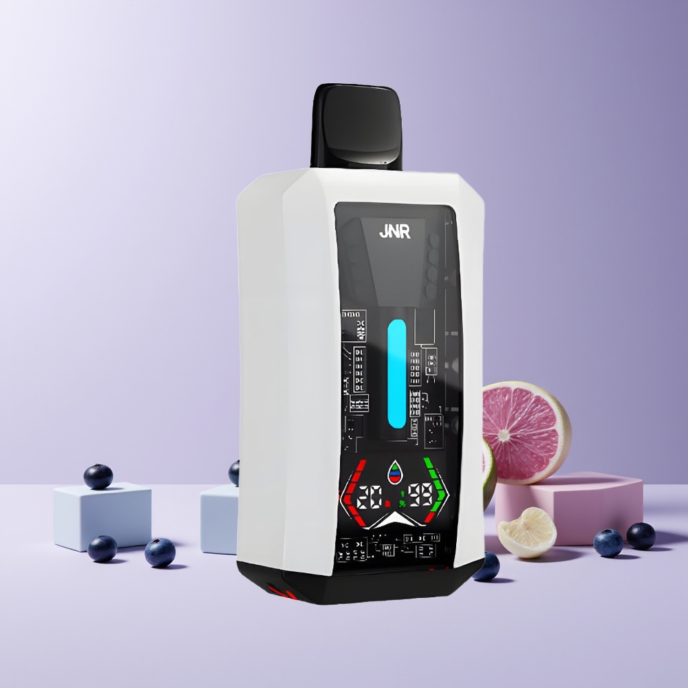 JNR Tank Pro 33000 Puffs France Grossiste - Affichage Digital, Double Mesh, 28ml, Glace Myrtille