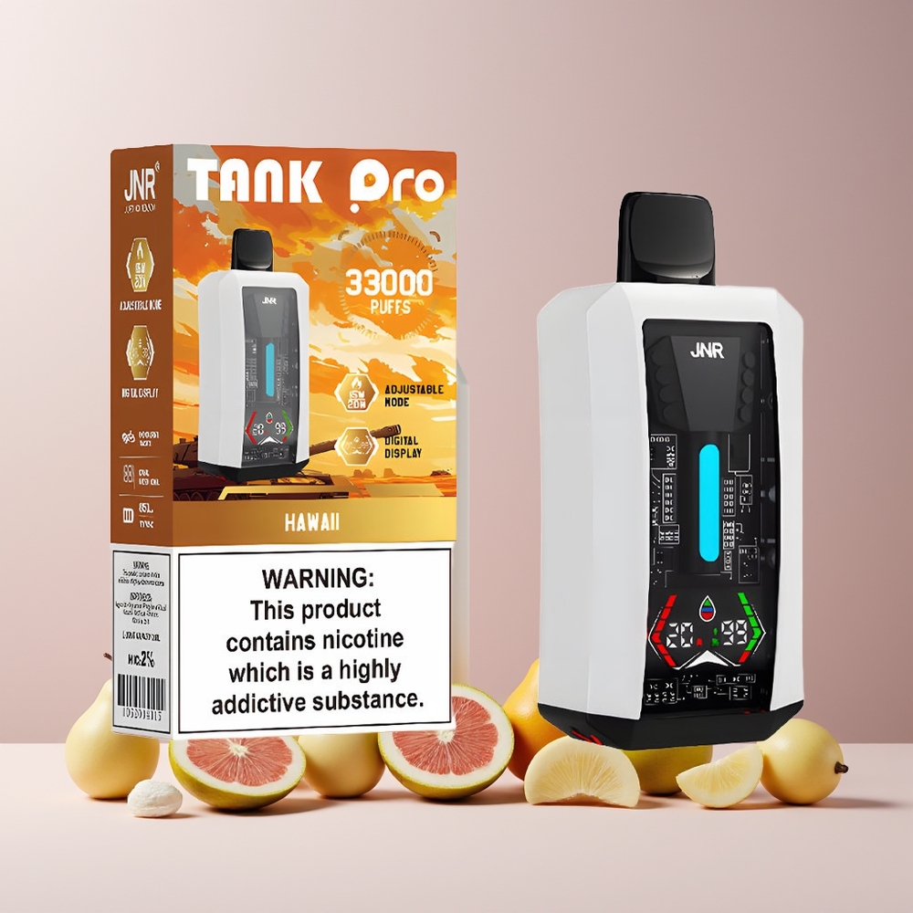 JNR Tank Pro 33000 Puffs France Grossiste – Affichage Numérique, Double Mesh, 28ml e-Liquide, 2 % Nicotine