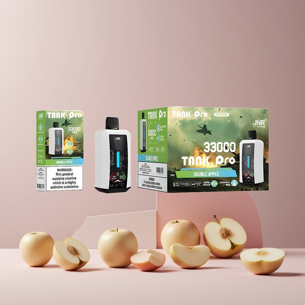 JNR Tank Pro 33000 Puffs France Grossiste - Double Pomme, 28ml, Double Mesh, 850mAh
