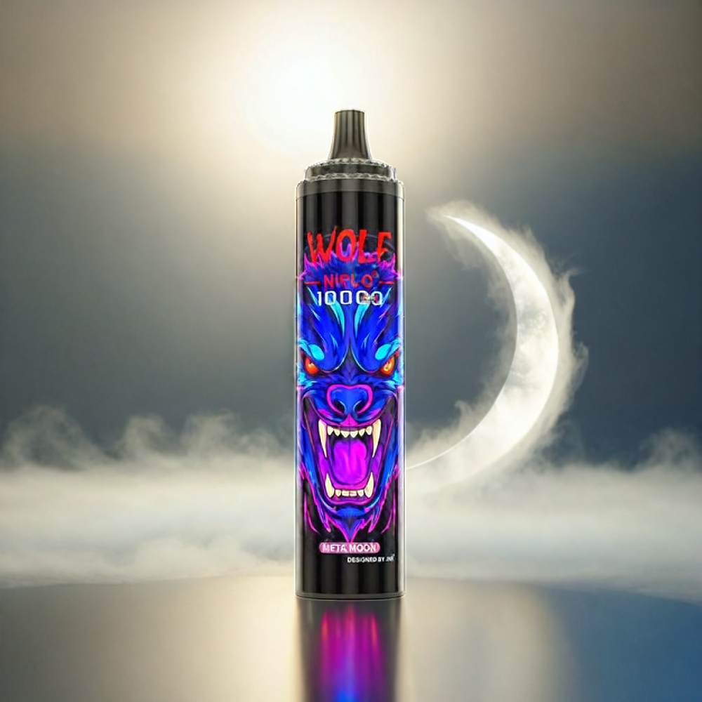 Jnr Wolf 10000 Puffs France Grosiste - Méta Lune, 20 ml, 5%, Charge Type-C, Bobine Mesh 1,0 ohm