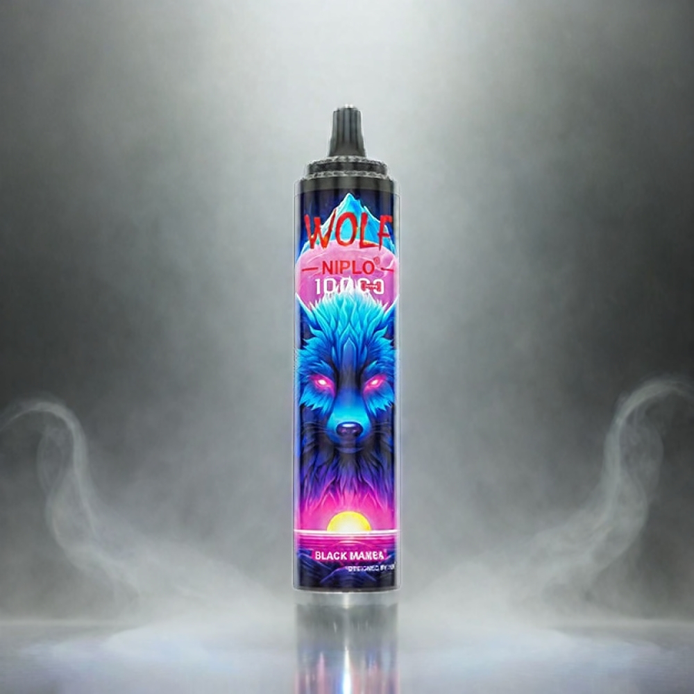 Jnr Wolf 10000 Puffs France Grosiste - Mamba Noir (20 ml, 650mAh, Type-C)
