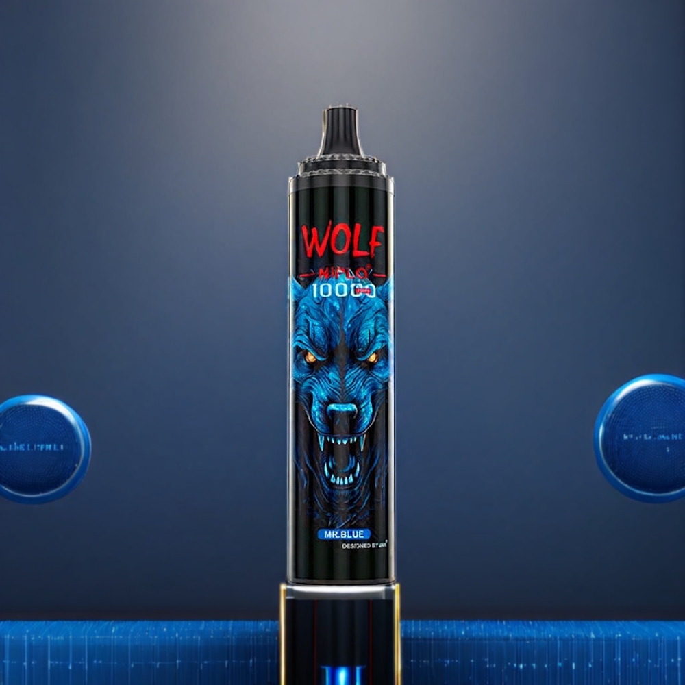 Jnr Wolf 10000 Puffs France Grossiste AVEC 20ml ET 5% Nicotine Mr Bleu