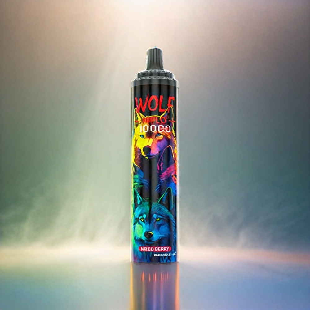 Jnr Wolf 10000 Puffs France Grossiste Avec Baies Mixtes, 20 ml, 5% de nicotine, Type-C
