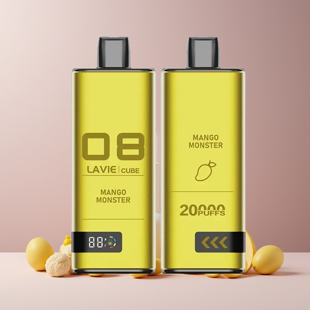 Lavie Cube 20000 Puffs France Grossiste – Disposable Vape 28ML 5% Sel Nicotine Monstre Mangue