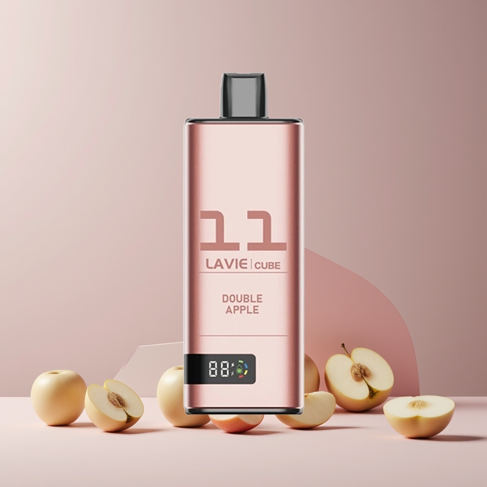 Lavie Cube 20000 Puffs France Grossiste – Double Pomme (2%, 5% Nicotine Sel, 28ML, Type C)